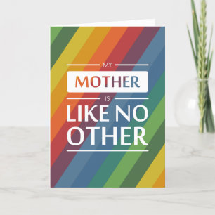 My mother is like no other thank you card
