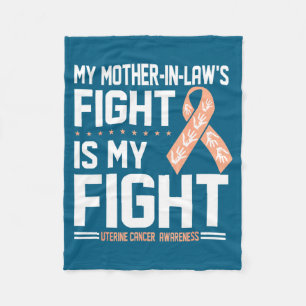 My mother- -law uterine cancer awareness Artwork Fleece Blanket