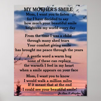 MY MOTHER'S SMILE POSTER