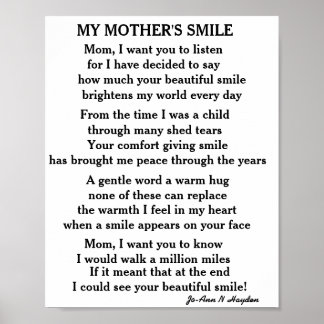 MY MOTHER'S SMILE POSTER