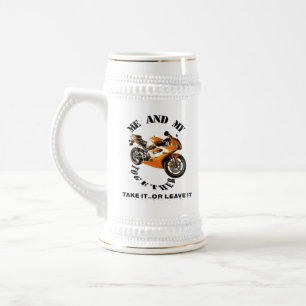 My Motorcycle Beer Stein