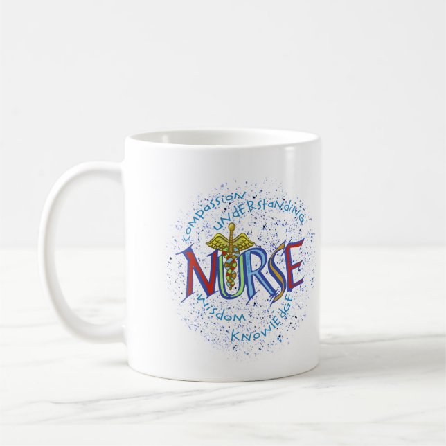 My motto nurse  coffee mug (Left)