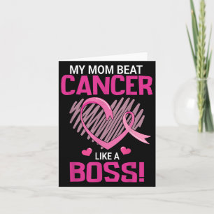 My Mum Beat Breast Cancer Like A Boss Warrior Surv Card