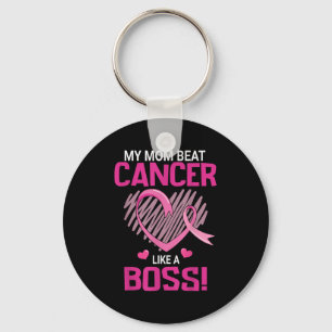 My Mum Beat Breast Cancer Like A Boss Warrior Surv Key Ring