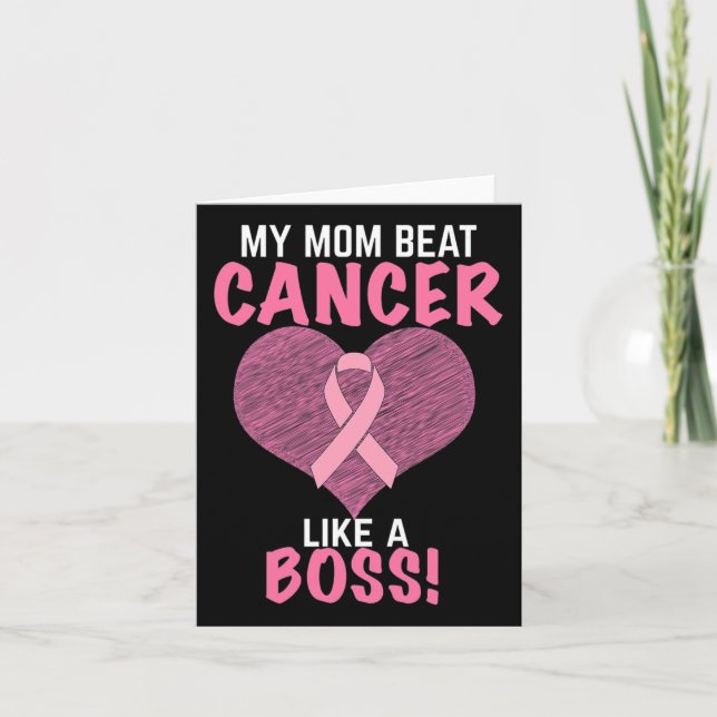 My Mum Beat Breast Cancer - Survivor Awareness  Card (Front)