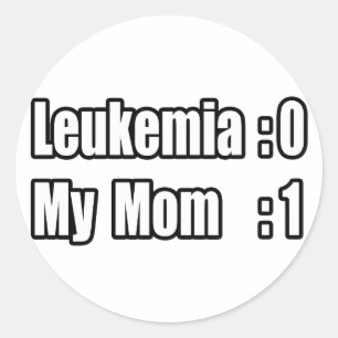 My Mum Beat Leukaemia (Scoreboard) Classic Round Sticker