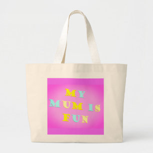 My Mum Design with poem colours pale mixed         Large Tote Bag