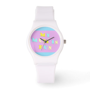 My Mum Design with poem colours pale mixed Watch