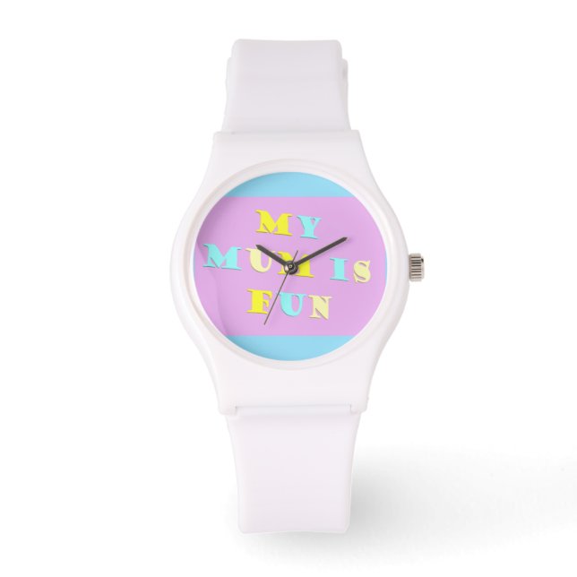 My Mum Design with poem colours pale mixed         Watch (Front)