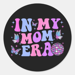 My Mum Era Lover Groovy Mum For Mother's Day  Classic Round Sticker