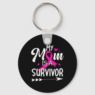 My Mum Is A Survivor Breast Cancer Awareness 1  Key Ring