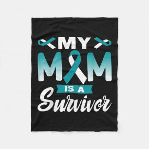 My Mum Is A Survivor Cervical Cancer Awareness Fleece Blanket