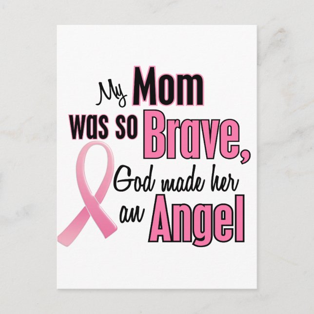 My Mum Is An Angel Breast Cancer Postcard (Front)