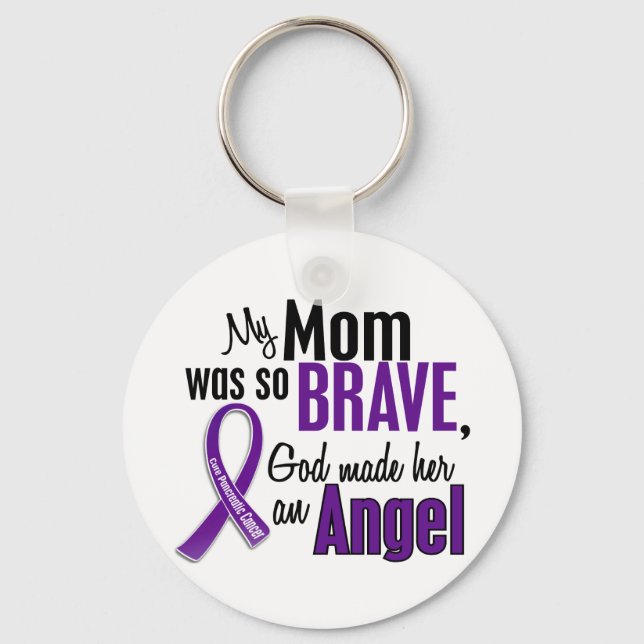 My Mum Is An Angel Pancreatic Cancer Key Ring (Front)
