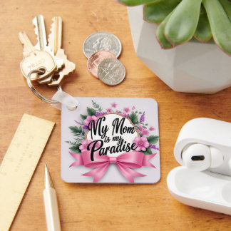"My Mum is My Paradise" – Elegant Acrylic Keychain