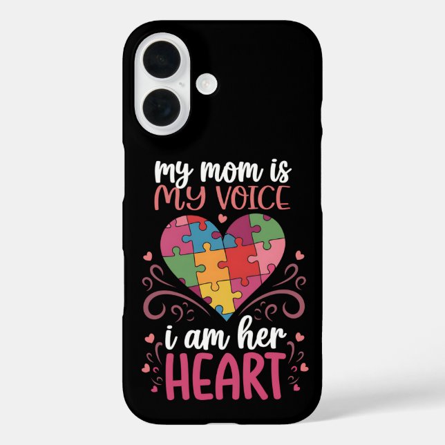 My Mum Is My Voice Autism Autistic Awareness Case-Mate iPhone Case (Back)