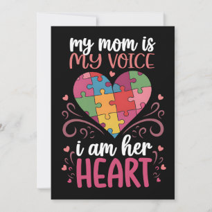 My Mum Is My Voice Autism Autistic Awareness Invitation