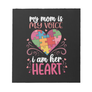 My Mum Is My Voice Autism Autistic Awareness Notepad