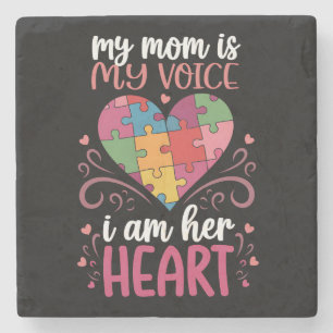 My Mum Is My Voice Autism Autistic Awareness Stone Coaster