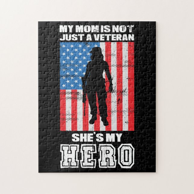 My Mum Is Not Just A Veteran She's My Hero  Jigsaw Puzzle (Vertical)