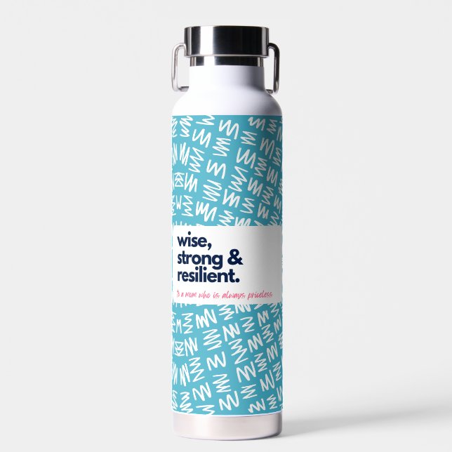 My Mum is Priceless-Wise, Strong & Resilient Water Bottle (Front)