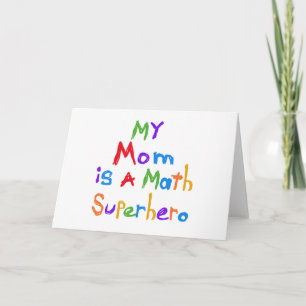 My Mum Math Superhero T-shirts and Gifts Card