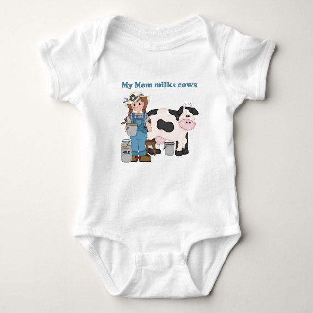 My Mum Milks Cows Baby Bodysuit (Front)