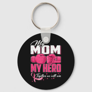 My Mum My Hero Together We Will Win Breast Cancer  Key Ring