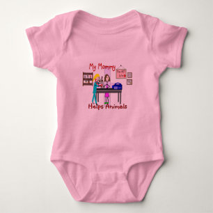 My Mummy Helps Animals--Veterinary Kids Gifts Baby Bodysuit