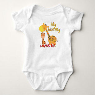 My Mummy Loves Me Giraffe Baby Bodysuit