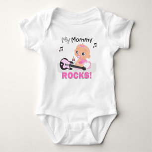 My Mummy Rocks Pink Guitar Infant Creeper BodySuit