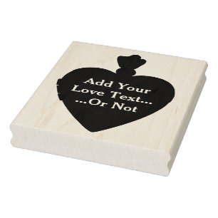 My Mum's Heart Shaped Locket Silhouette Art Stamp