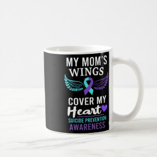 My Mum's Wings Cover Heart Suicide Awareness Ribbo Coffee Mug