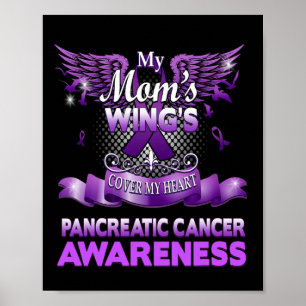 My Mum's Wings Cover My Heart Pancreatic Cancer Aw Poster