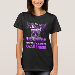 My Mum's Wings Cover My Heart Pancreatic Cancer Aw T-Shirt
