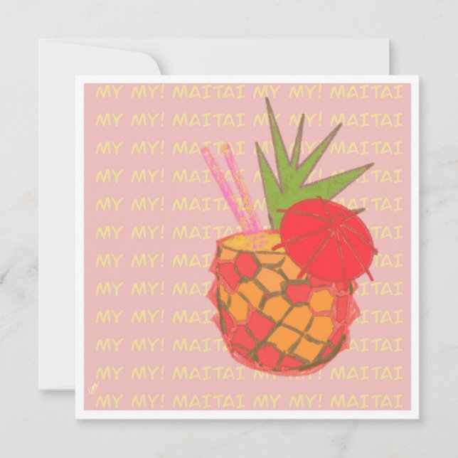 My My Mai Tai Note Card (Front)