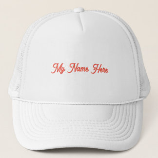 My Name Here White Foam Stylish-Cap Teams Event  Trucker Hat