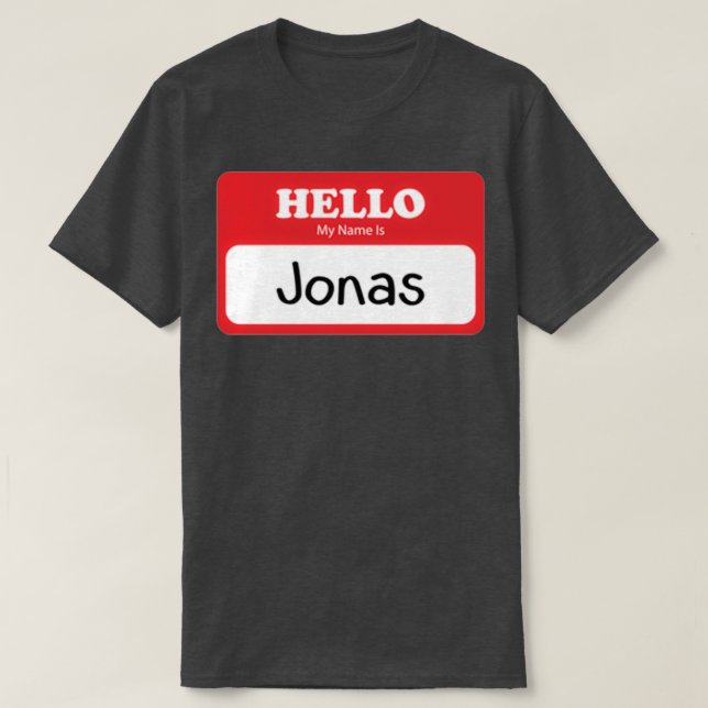 My Name Is Jonas T-Shirt (Design Front)