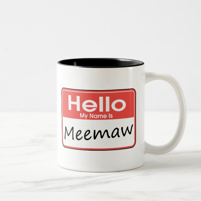 My Name is Meemaw Two-Tone Coffee Mug (Right)