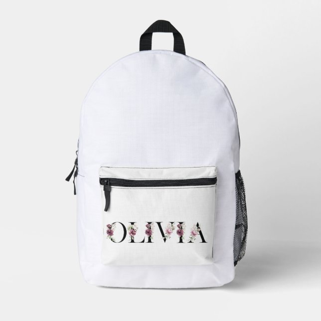  My name is Olivia. My name is Olivia. Printed Backpack (Front)