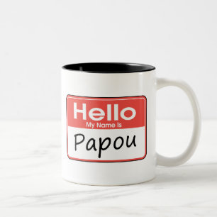 My Name is Papou Two-Tone Coffee Mug