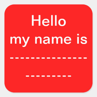 My Name Is Sticker