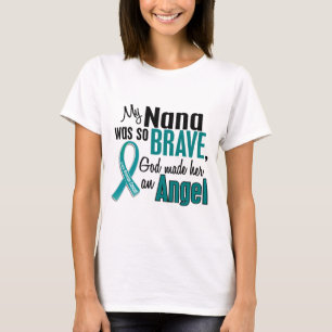 My Nana Is An Angel 1 Ovarian Cancer T-Shirt