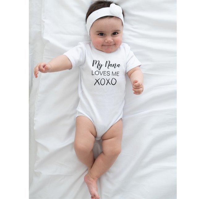 My Nana Loves Me Cute Grandma Baby Shower Bodysuit (Creator Uploaded)