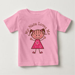 My Nana Loves Me Stick Figure Baby T-Shirt