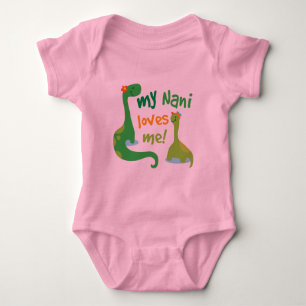 My Nani Loves Me Dinosaur Baby Bodysuit