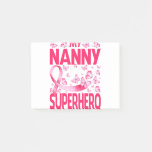My Nanny Is A Superhero Breast Cancer Awareness Post-it Notes