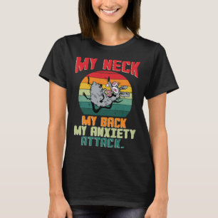 My Neck My Back Vintage Opossum Sayings Sunset Fa T-Shirt