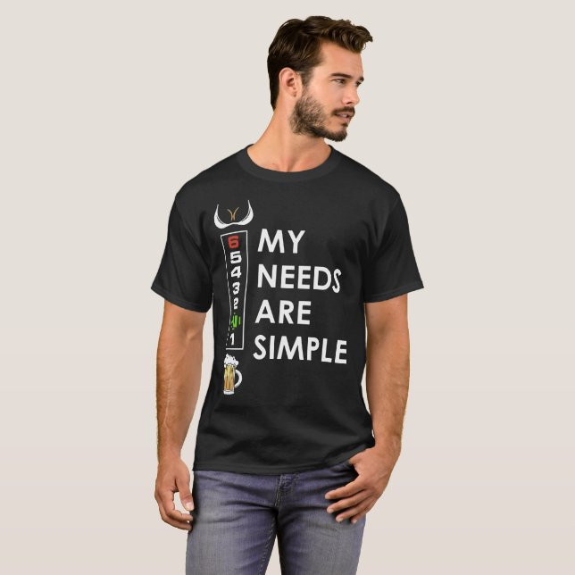 my needs are simple biker t-shirts (Front Full)