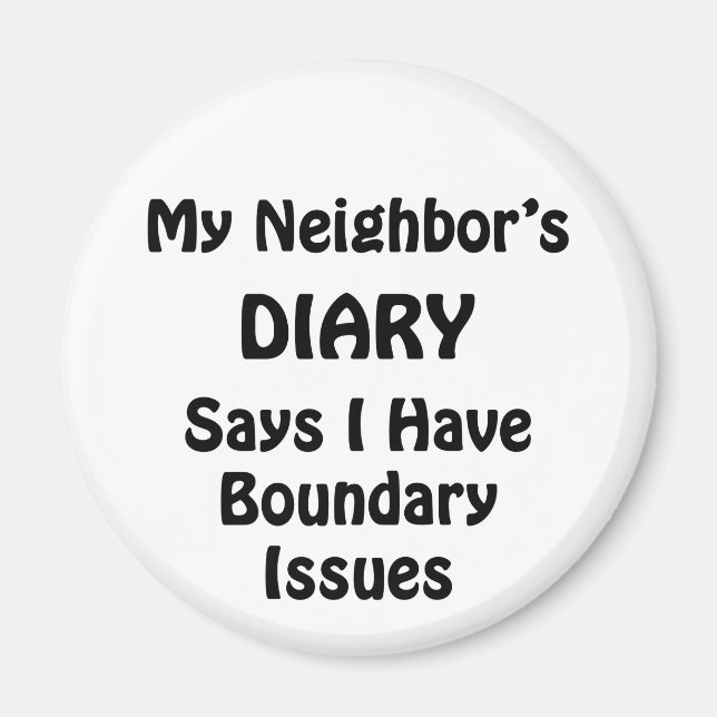 My Neighbor's Diary Magnet (Front)